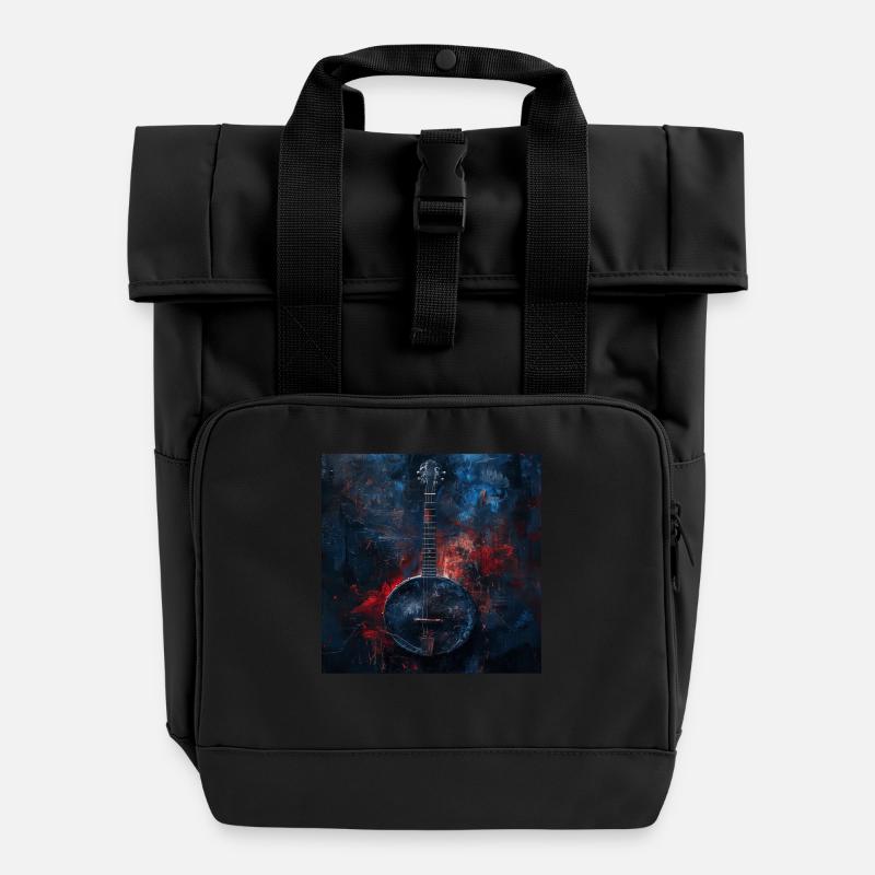 Banjo - Rolltop Rucksack mit zwei Griffen - Schwarz