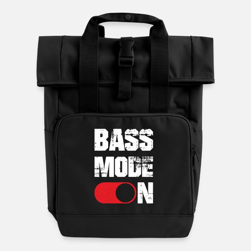 Mode basse sur drôle - Sac à dos Roll Top à deux anses - noir