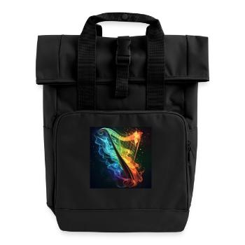 Harpe - Sac à dos Roll Top à deux anses - noir - Devant
