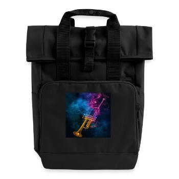 Trompete - Rolltop Rucksack mit zwei Griffen - Schwarz - Vorne
