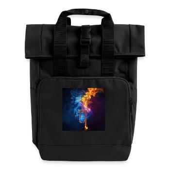 Trompete - Rolltop Rucksack mit zwei Griffen - Schwarz - Vorne