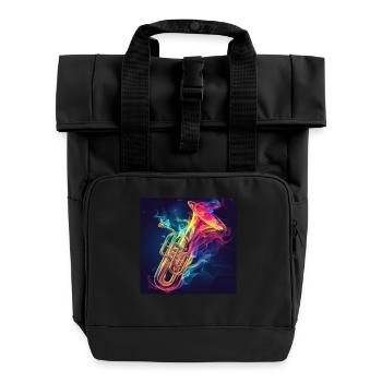 Tuba - Roll Top Backpack with Two Handles - black - Front