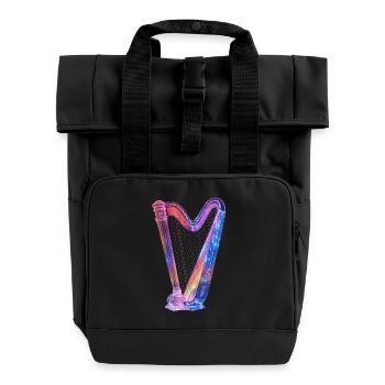 Harpe - Sac à dos Roll Top à deux anses - noir - Devant