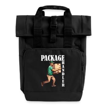 Package Handler 6 - Rolltop Rucksack mit zwei Griffen - Schwarz - Vorne