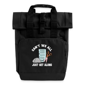 Nous ne pouvons pas tous bien nous entendre - Sac à dos Roll Top à deux anses - noir - Devant