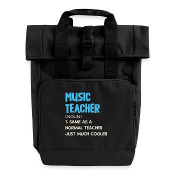 Définition du professeur de musique Idée de professeur cool - Sac à dos Roll Top à deux anses - noir - Devant