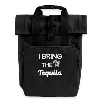 I bring the tequila party saying - Roll Top Backpack with Two Handles - black - Front