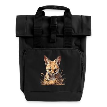 Servale Serval - Rolltop Rucksack mit zwei Griffen - Schwarz - Vorne