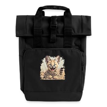 Servale Serval - Rolltop Rucksack mit zwei Griffen - Schwarz - Vorne