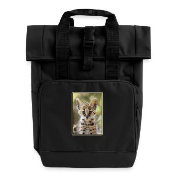 Servale Serval - Rolltop Rucksack mit zwei Griffen - Schwarz - Vorne