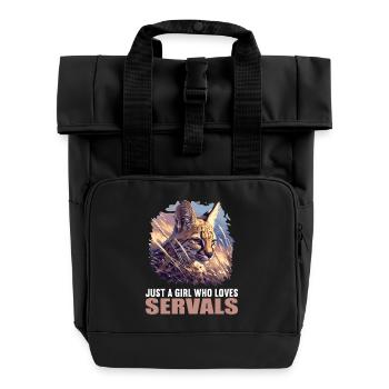 Servale Serval - Rolltop Rucksack mit zwei Griffen - Schwarz - Vorne