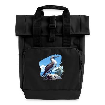 Blaufußtölpel - Rolltop Rucksack mit zwei Griffen - Schwarz - Vorne