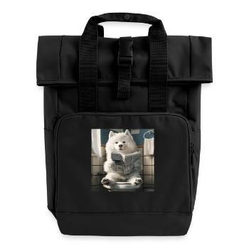 Samojede - Rolltop Rucksack mit zwei Griffen - Schwarz - Vorne