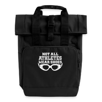 Nicht Alle Athleten Tragen Schuhe Schwimmer - Rolltop Rucksack mit zwei Griffen - Schwarz - Vorne
