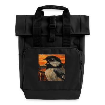 Meise - Rolltop Rucksack mit zwei Griffen - Schwarz - Vorne