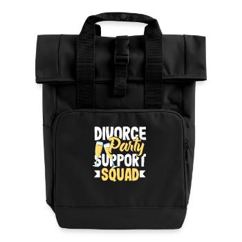Divorce Party Support Command Divorce - Roll Top Backpack with Two Handles - black - Front