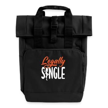 Rechtlich Single Freiheit Vibes Scheidung - Rolltop Rucksack mit zwei Griffen - Schwarz - Vorne