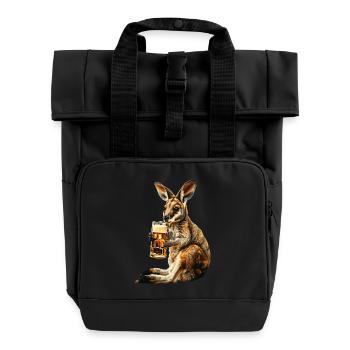 Wallaby Bier - Rolltop Rucksack mit zwei Griffen - Schwarz - Vorne