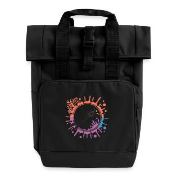 MEERESABENTEUER - Rolltop Rucksack mit zwei Griffen - Schwarz - Vorne