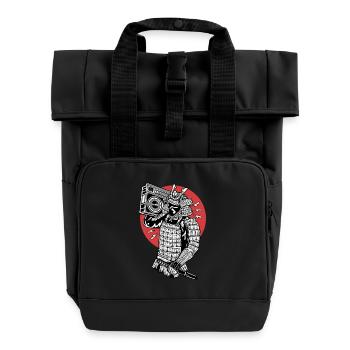 Pop Culture Aamurai boombox - Roll Top Backpack with Two Handles - black - Front