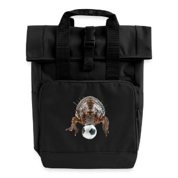 Assel - Rolltop Rucksack mit zwei Griffen - Schwarz - Vorne
