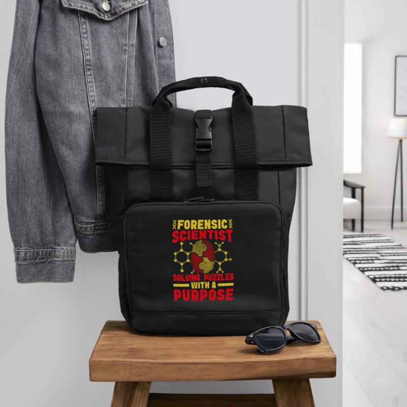 Forensic Science Major Solving Puzzles Rolltop Rucksack mit zwei Griffen