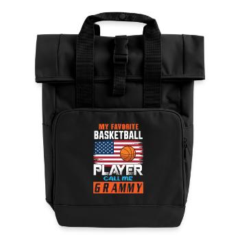 Favorite Player - Rolltop Rucksack mit zwei Griffen - Schwarz - Vorne
