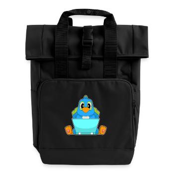 Papagei Laptop - Rolltop Rucksack mit zwei Griffen - Schwarz - Vorne