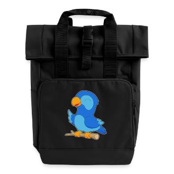 Parrot Branch - Roll Top Backpack with Two Handles - black - Front