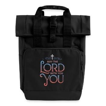 May the lord be with you - Rolltop Rucksack mit zwei Griffen - Schwarz - Vorne
