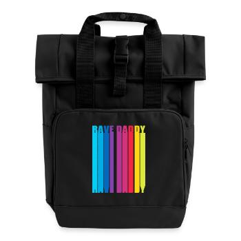 Rave Raver Musique techno Techno basse Table de mixage - Sac à dos Roll Top à deux anses - noir - Devant