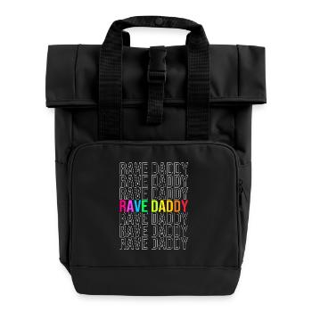 Rave Raver Musique techno Techno basse Table de mixage - Sac à dos Roll Top à deux anses - noir - Devant