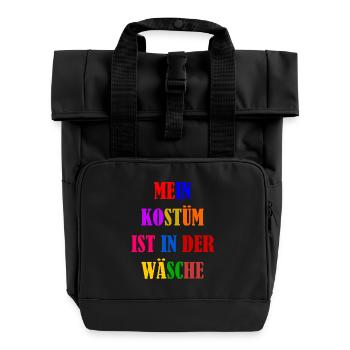 Carnival Costume Women's Gift Carnival Carnival - Roll Top Backpack with Two Handles - black - Front