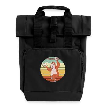 Orang Utan - Rolltop Rucksack mit zwei Griffen - Schwarz - Vorne