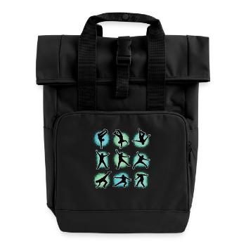 Breakdance Kids for Dance Breakdancers - Roll Top Backpack with Two Handles - black - Front
