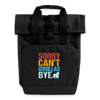 Gorilla - Roll Top Backpack with Two Handles - black - Front