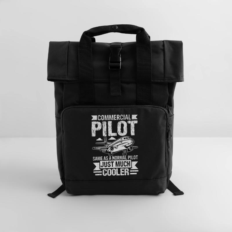 Commercial Pilot same as a normal Pilot just much Roll Top Backpack with Two Handles