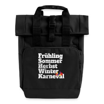 Carnaval Cinquième saison Kölsch Fastelovend Cologne - Sac à dos Roll Top à deux anses - noir - Devant