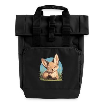 Jackals Jackal - Roll Top Backpack with Two Handles - black - Front