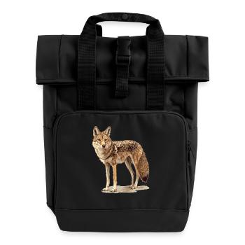 Jackals Jackal - Roll Top Backpack with Two Handles - black - Front