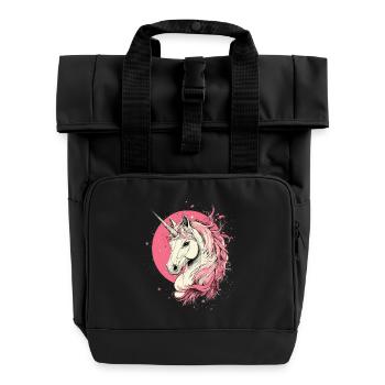 Licorne Cavalier Poney Ferme Chevaux Équitation Licornes - Sac à dos Roll Top à deux anses - noir - Devant