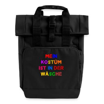 Carnival Costume Women's Gift Carnival Carnival - Roll Top Backpack with Two Handles - black - Front