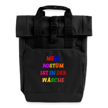 Carnival Costume Women's Gift Carnival Carnival - Roll Top Backpack with Two Handles - black - Front