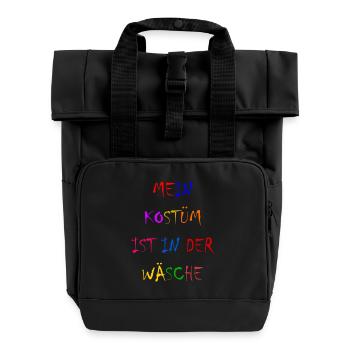 Carnival Costume Women's Gift Carnival Carnival - Roll Top Backpack with Two Handles - black - Front