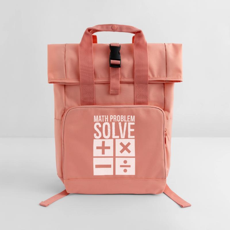 math problem solve Roll Top Backpack with Two Handles