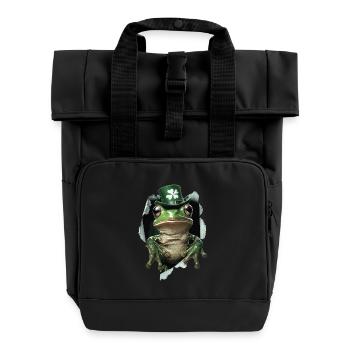 St. Patrick Frosch - Rolltop Rucksack mit zwei Griffen - Schwarz - Vorne