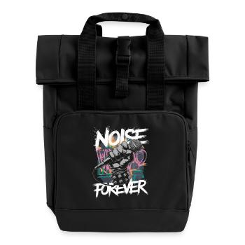Noise Forever Punk Rock Metal Musik - Rolltop Rucksack mit zwei Griffen - Schwarz - Vorne