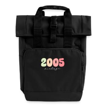 Year of birth 2005 - Roll Top Backpack with Two Handles - black - Front