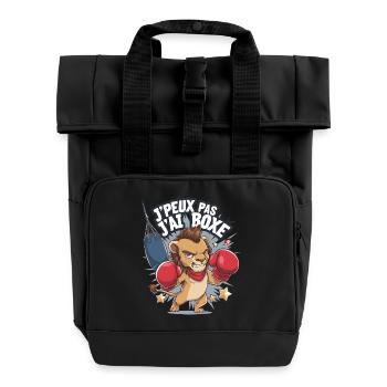 Je peux pas j'ai boxe - Sac à dos Roll Top à deux anses - noir - Devant