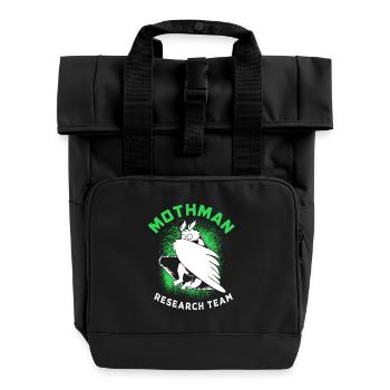 Mothman - Roll Top Backpack with Two Handles - black - Front